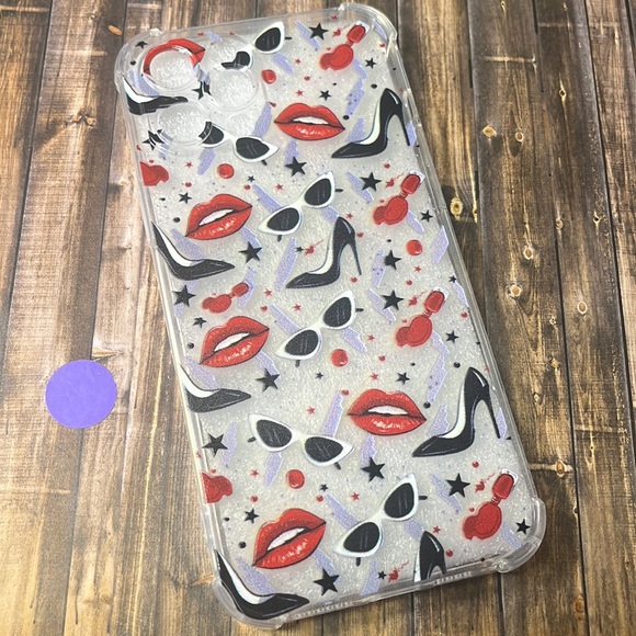 5for$10 Fashion Lips Rock Transparent iPhone 12 Pro Max Phone Case NWT - Picture 4 of 4